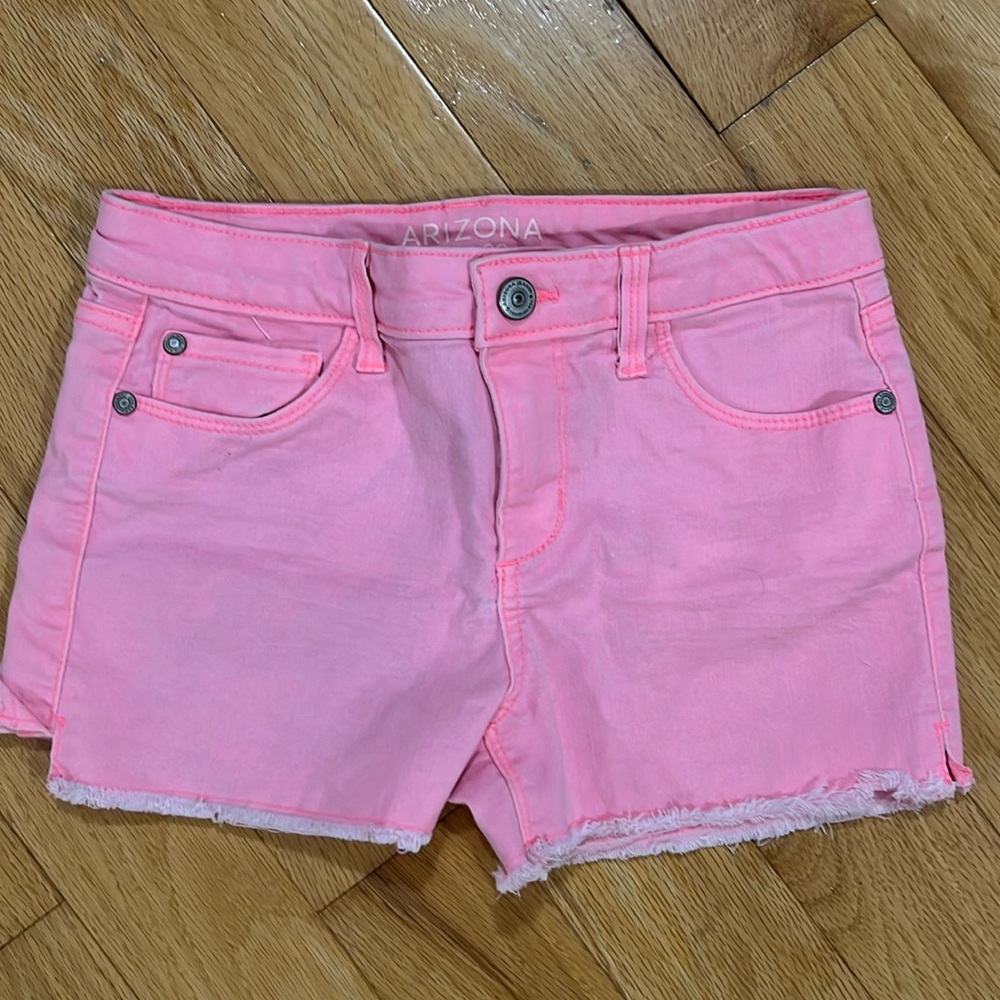 Girls Pink Jean Shorts - Arizona - Size 12 Reg